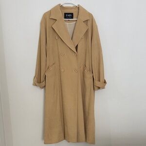 Tan Double-Breasted Trench Coat